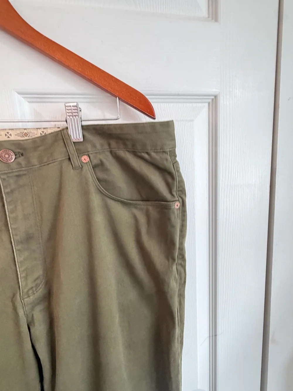 Pendleton Mens Olive Green Stretch Cotton 5 Pocket Pants 38x30